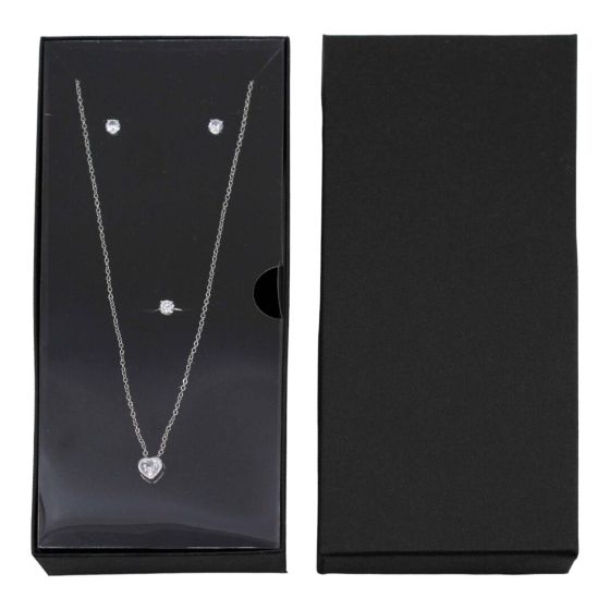 Black Card & Acetate Necklace Box (£0.55p Each)