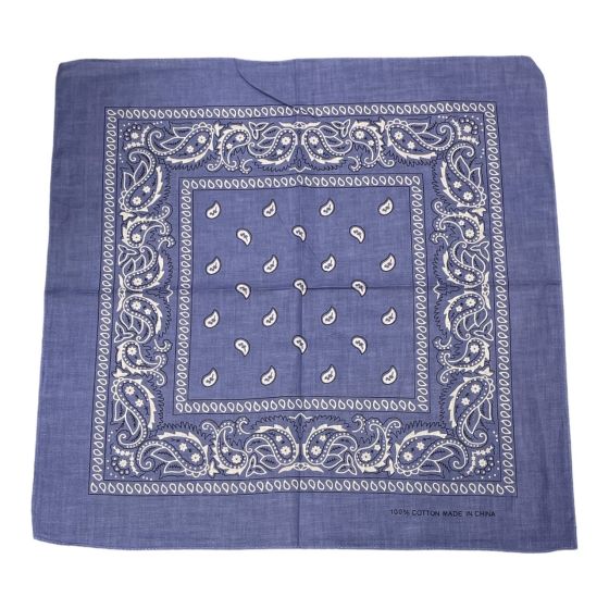 Denim Blue paisley bandana -(£0.50 Each Approx )