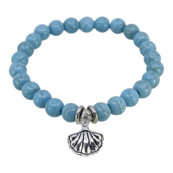 Turquoise Shell Charm Bracelet (£0.50p Each)