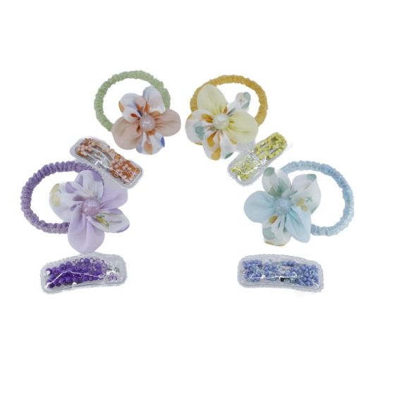 Assorted Flower Elastic & Bendie Set (£0.55p per set)