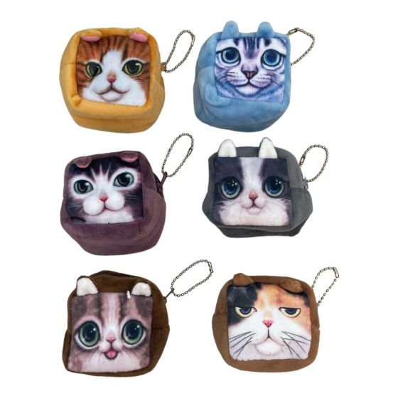 Assorted Cube Design Cat Purses - ( £0.50 Each