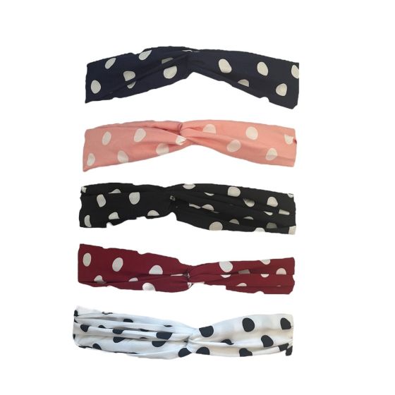 Girls/Ladies Polka Dot Stretch Headbands (£0.70 Each )