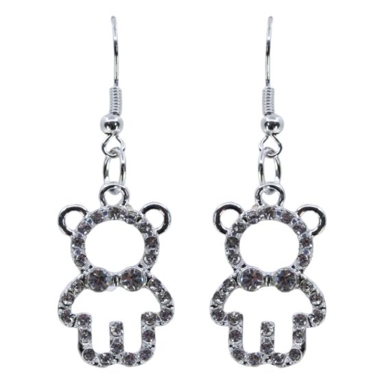 Venetti Diamante Teddy Pierced Drop Earrings (£0.50p per pair)