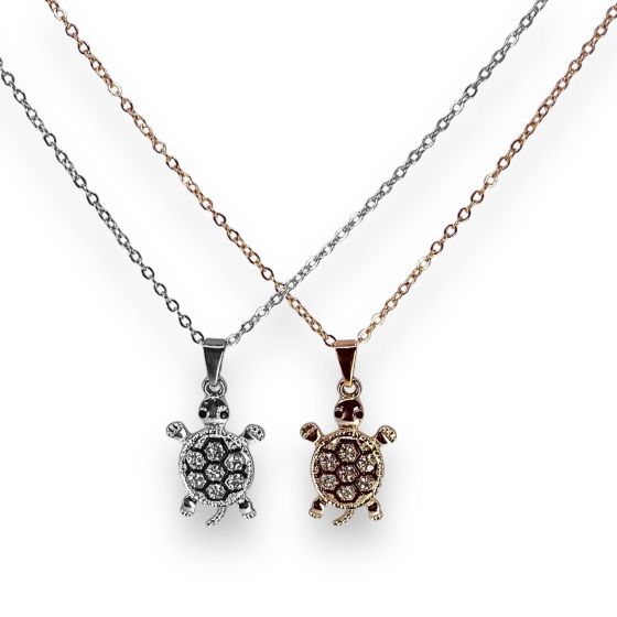 Ladies Diamante Turtle Pendant -(£0.75Each )