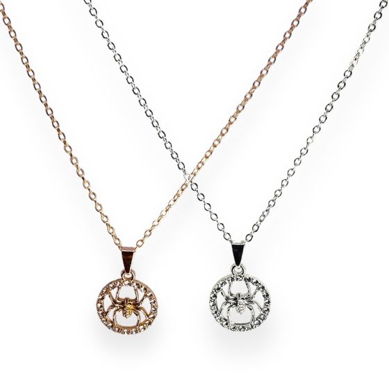 Ladies Diamante Spider pendant - (£0.75 Each )