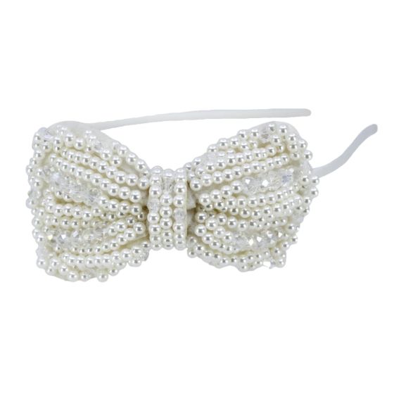 Pearl Bow Headband (£1.40p Each)