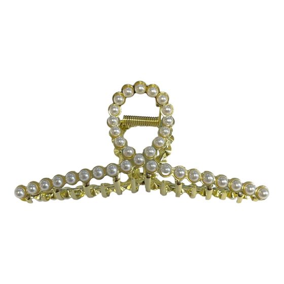 Ladies gold Colour Plated Imitation Pearl Clamp -(£0.90 Each )