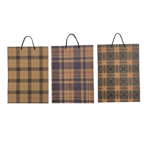 Assorted Tartan Paper bags (£0.30p Each)