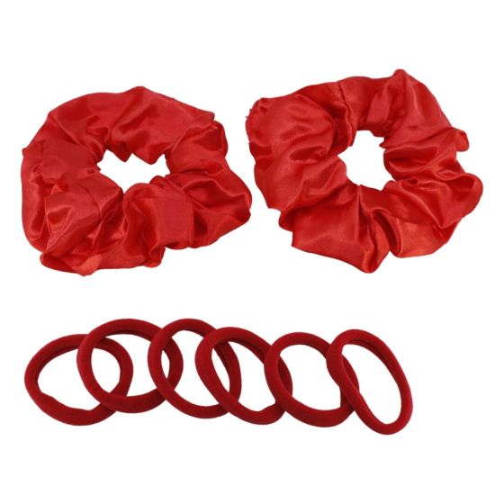 Assorted Spectator Satin Scrunchie & Ponio Set (£0.40p per set)