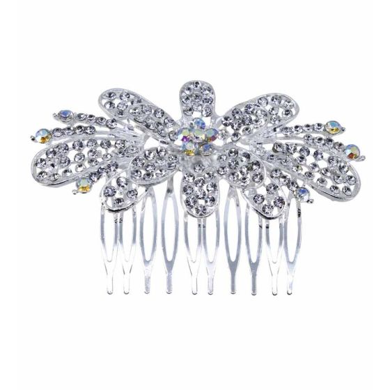 Diamante Flower Comb (£1.50 Each)