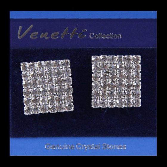 Diamante Clip-On Stud Earrings (£1.05 Each)