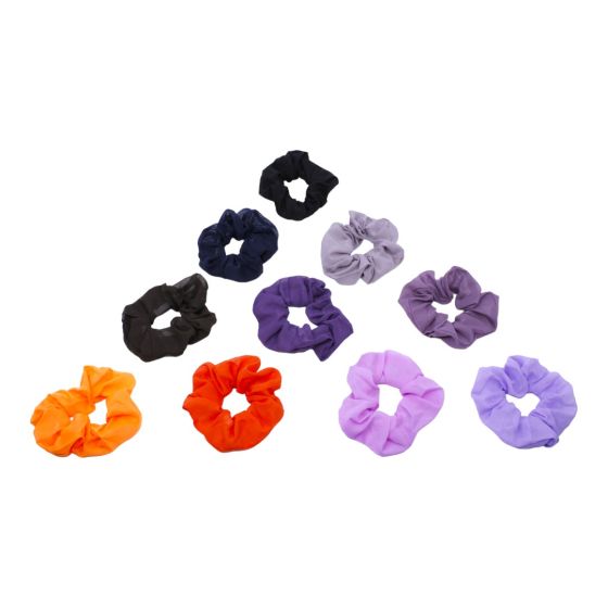 Plain chiffon scrunchies.
In 10 assorted colours.
