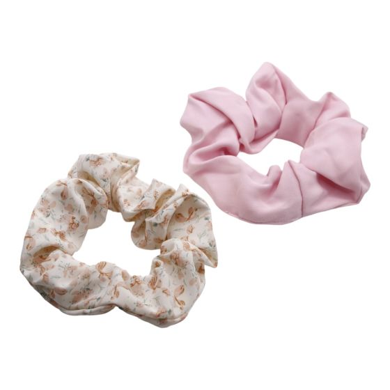 Floral print and plain scrunchie set.
In assorted pastel colours of Baby Pink, Baby Blue and Cream
