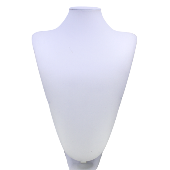 White Leatherette Display Bust