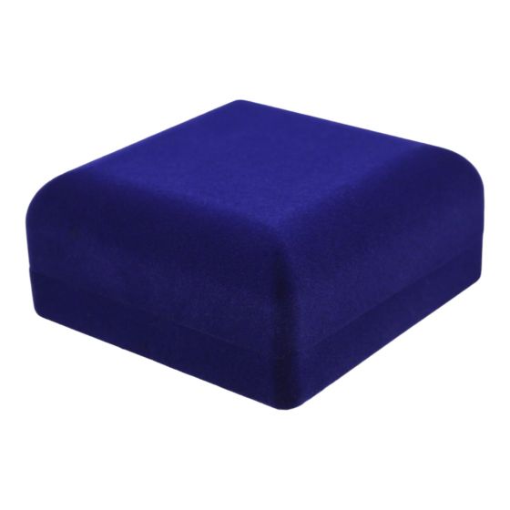 Navy velvet universal box with a Navy satin interior and Navy velvet inner.
