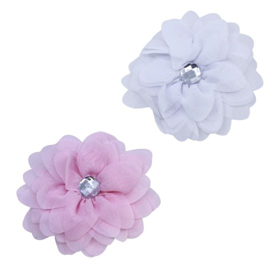 Girls flower concord with a Clear acrylic centred stone.

