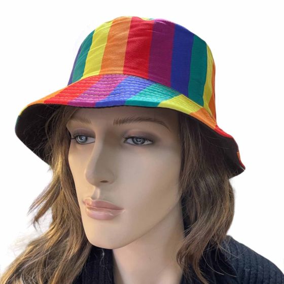 Rainbow reversible adults bucket hat.
One size fits all.
