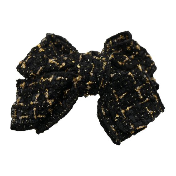 Black tweed bow concord with Gold colour lurex threads.
