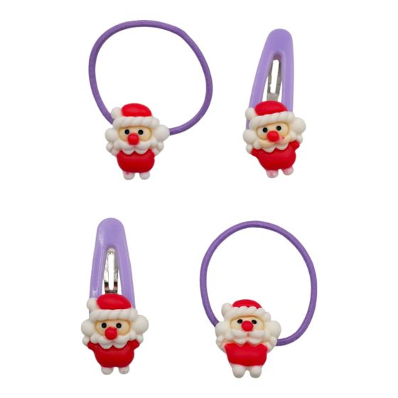 Girls acrylic Christmas themed bendies and elastic set, in assorted designs and colours.
