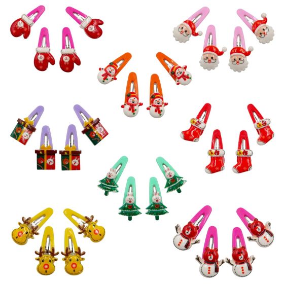 Girls acrylic Christmas themed bendies in assorted designs and colours.
