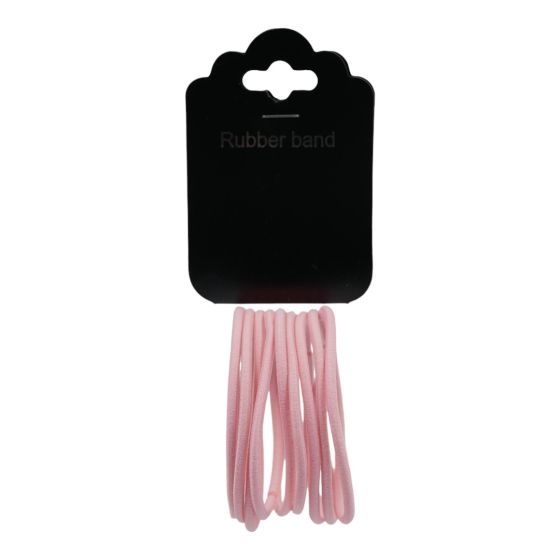 Baby Pink, plain hair snag free hair elastics.
