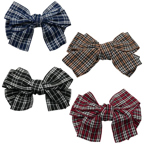 Tartan fabric bow concords.
