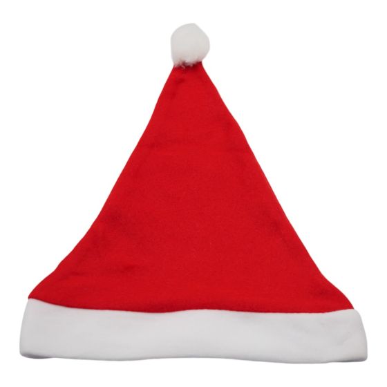 Adults plain Christmas Santa hats.
