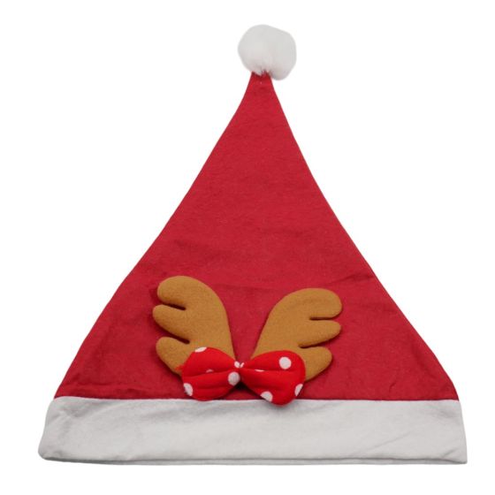 Adults antler and bow design Christmas Santa hats.

