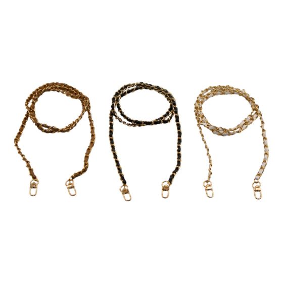 Leatherette chain multi use strap, can be used as crossbody lanyard chain, bag strap, phone chain

Measuring appox. : 120 cm

Pack of 3

**This product is for fashion use only**