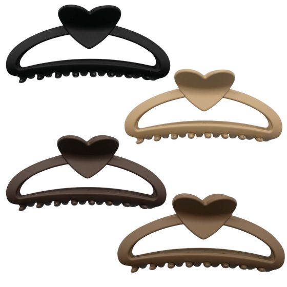 Assorted Matt Heart Clamps