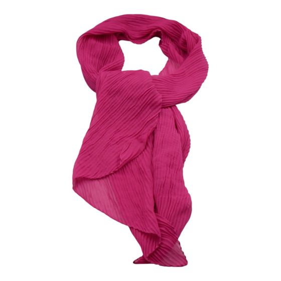 Ladies chiffon pleated scarves.
Measure approx: 46cm x 137cm
Pack of 3