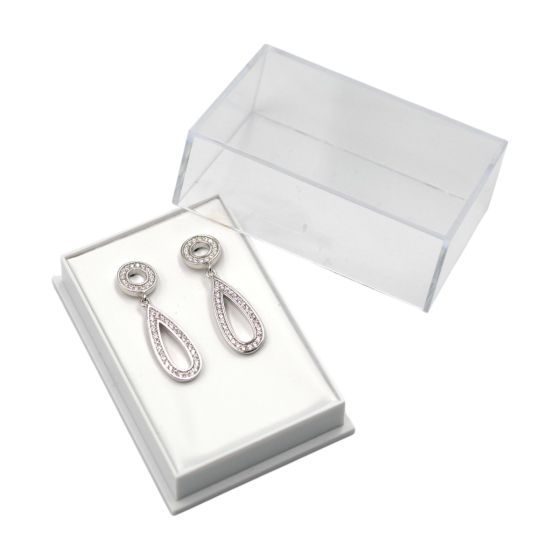 This clear cover box can be used as both a pendant and for drop earrings, offering flexibility for various jewellery designs.
Come complete with pads. 
Measuring approx. 5.9cm x 4cm x 2.2cm
Pad usable space: 5.5cm x 3.6cm