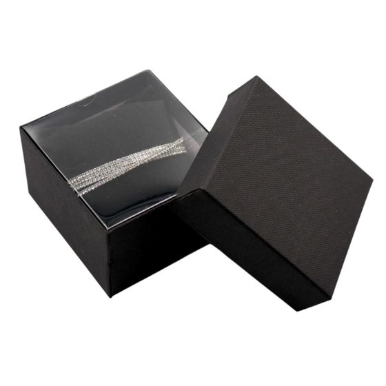 Black Card Bangle Box with Acetate 