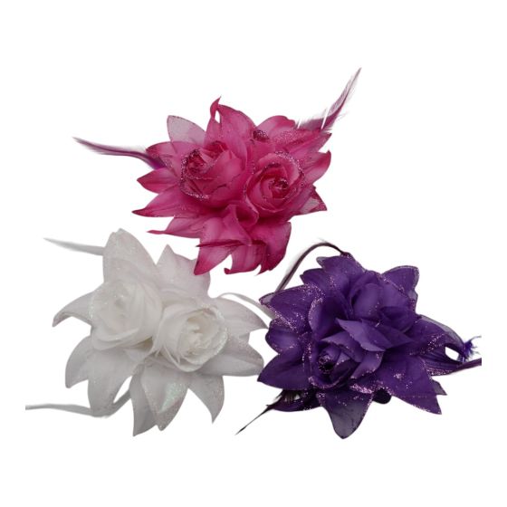 Assorted Hair Flower Elastic/Brooch 