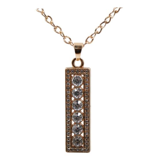 Gold or Rhodium colour plated XXL pendant with genuine Clear crystal stones
