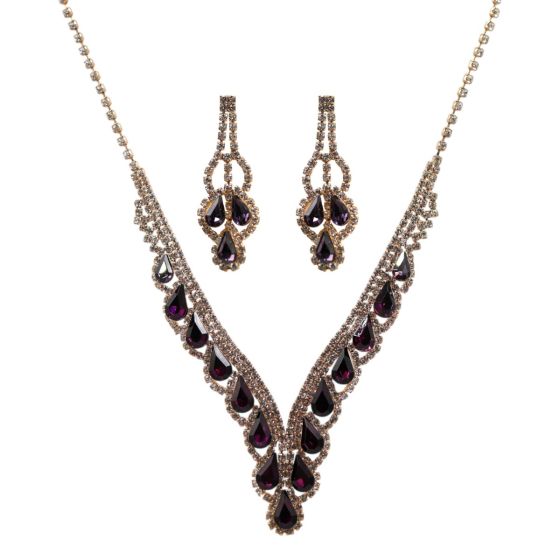 Venetti Diamante Necklace & Drop Earrings Set