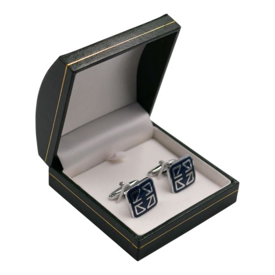 Green Leatherette Elsinore Cufflinks Box