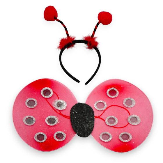 Ladybird Wings and Boppers Headband Set