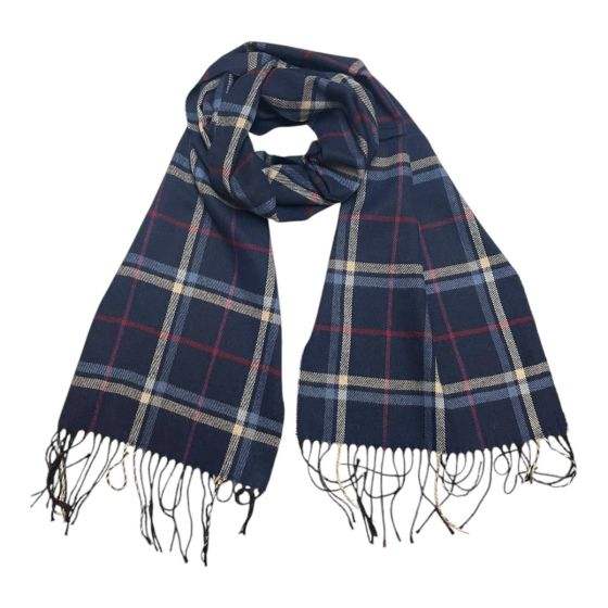 Super soft unisex  winter Tartan fringed scarves.

Available in  Navy / Red , Grey Red ,Navy /Denim Blue and Camel /Navy .

Sold as a pack of 3 per colour or 4 assorted.

Size Approx 170 cm x 32 cm .