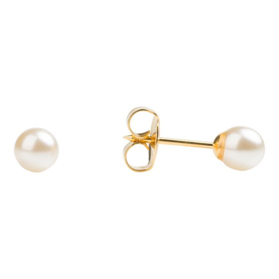 Studex Gold plated stainless steel, sensitive stud earrings with White pearls
Sensitive range are hypo-allergenic and ideal for sensitive ears.
Measuring 5mm in diameter.
