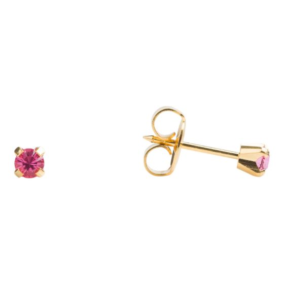 Girls studex tiny tips, Gold plated October Rose birthstone stud earrings
Sensitive range are hypo-allergenic, sterilised and ideal for sensitive ears.
