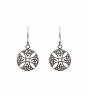 Rhodium plated sterling Silver Celtic drop earrings.
