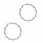 Pearl Twisted Pierced Hoop Earrings (70p per pair)