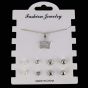 Diamante & Pearl Crown Pendant & Earrings Set (75p Each)