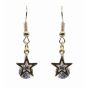 Diamante Star Pierced Drop Earrings (35p per pair)
