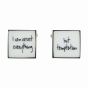 Sonia Spencer I Can Resist Everything But Temptation Bone China Cufflinks (£3.50 per pair)
