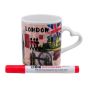 London Print Mug & Message Pen Set 