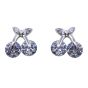 Silver Clear CZ Cherry Stud Earrings (£3.30 Each)