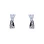 Silver Clear CZ Half Hoop Earrings (£5.95 Each)