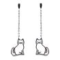 Silver Clear CZ Cat Drop Earrings (£5.30 per pair)